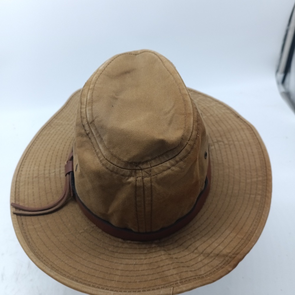 Stetson Mens Tan Cotton Canvas Outdoor Safari Sun Hat Made in USA Small - Picture 7 of 8